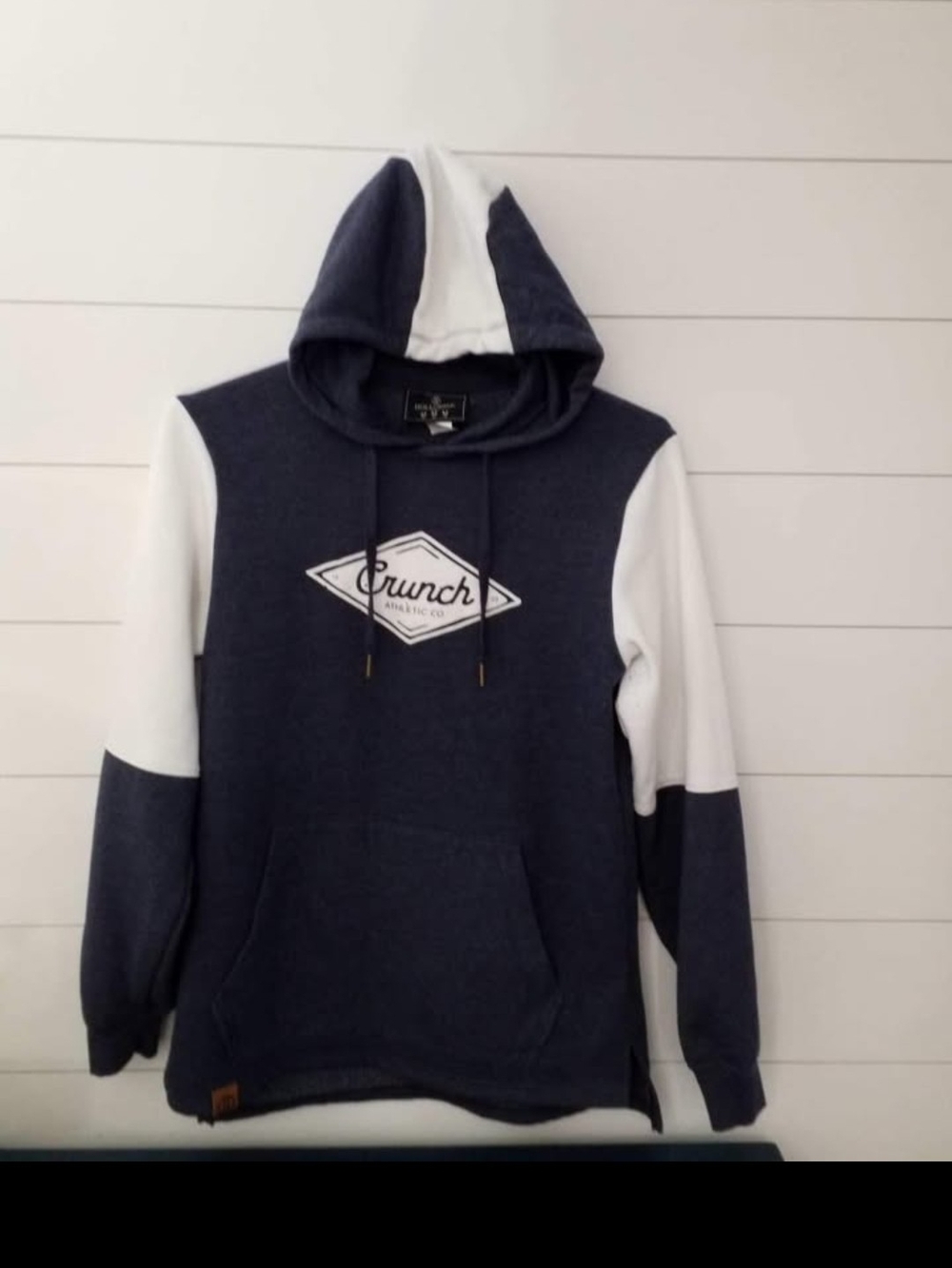 186 Holloway Navy and White Panel Pullover Hoodie